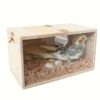 Mia – Natural Wood Bird Breeding Box with Viewing Window