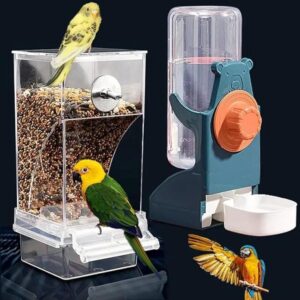 Mia-1 Feeder + 1 Water Dispenser Combo, Hanging Small Animal, Pet Water Dispenser